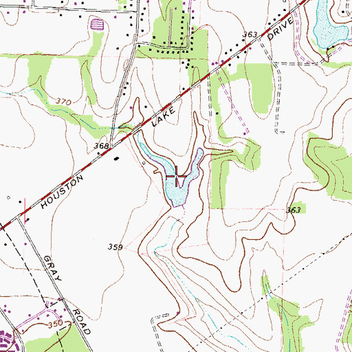 Topographic Map of Jacobs Lake, GA