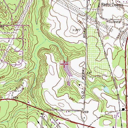 Topographic Map of Williams Dam, GA