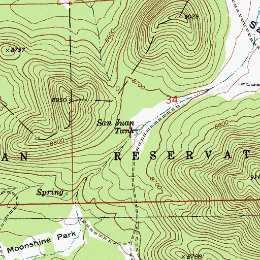 Topographic Map of San Juan Tanks, AZ