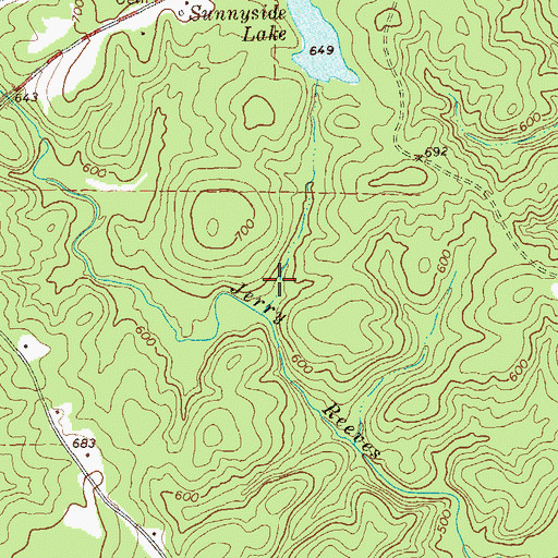 Topographic Map of Hammonds Dam, GA