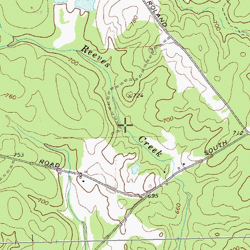 Topographic Map of Daniel Dam, GA