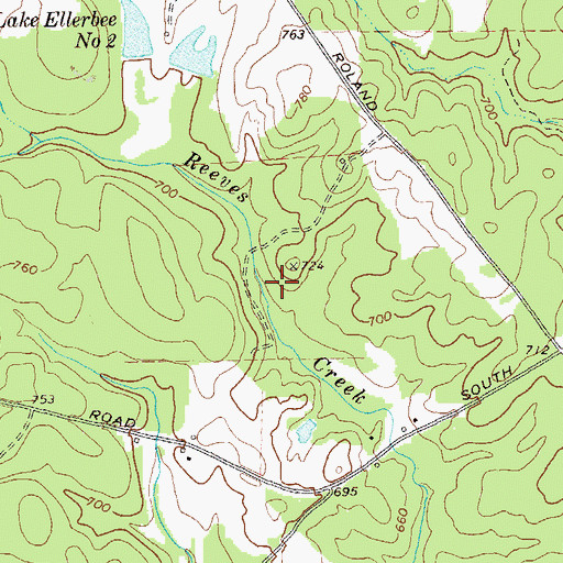 Topographic Map of Daniel Lake, GA