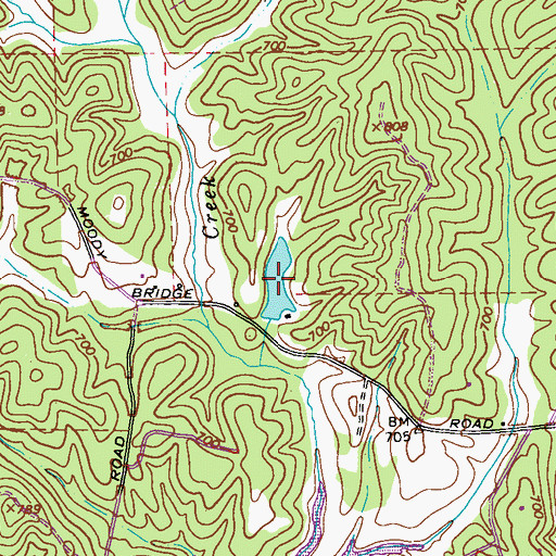 Topographic Map of Foster Lake, GA
