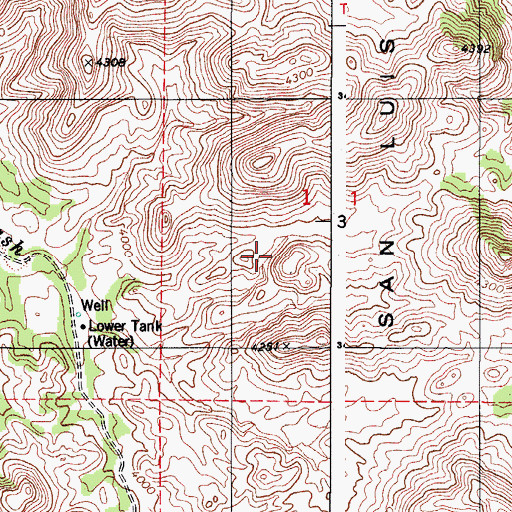 Topographic Map of San Luis Mountains, AZ