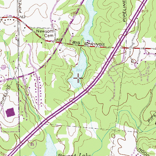 Topographic Map of Ridley Dam, GA