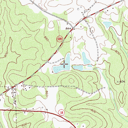 Topographic Map of Perkerson Veterans Club Lake, GA