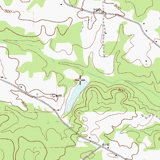 Topographic Map of Dennis Dam, GA