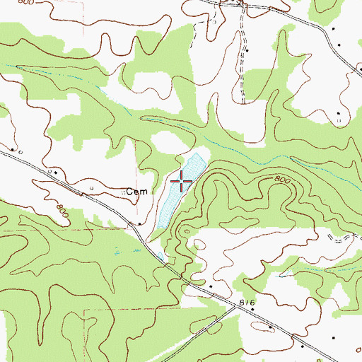 Topographic Map of Dennis Lake, GA