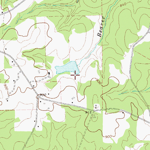 Topographic Map of Massey Dam, GA