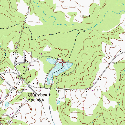 Topographic Map of Pine Mountain Foundation Dam, GA