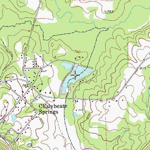 Topographic Map of Pine Mountain Foundation Lake, GA