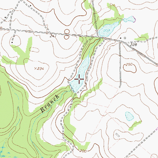 Topographic Map of Fenwick Lake, GA