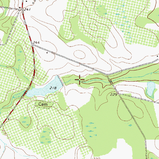 Topographic Map of Knight Lake, GA