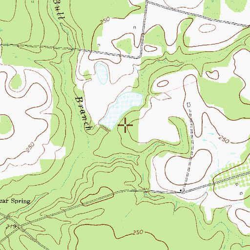 Topographic Map of Farmer Lake Dam, GA