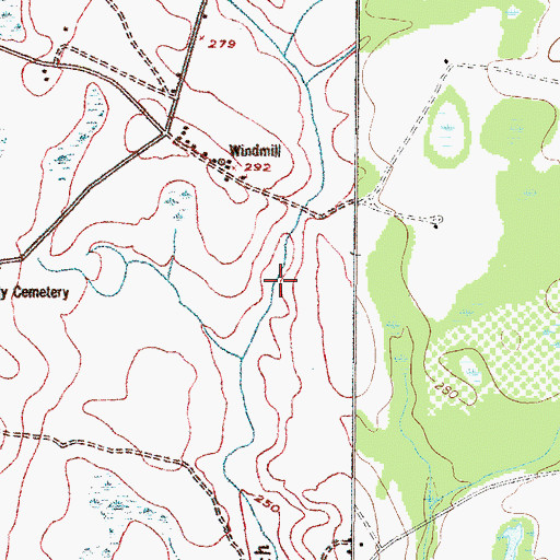Topographic Map of Prescott Lake, GA