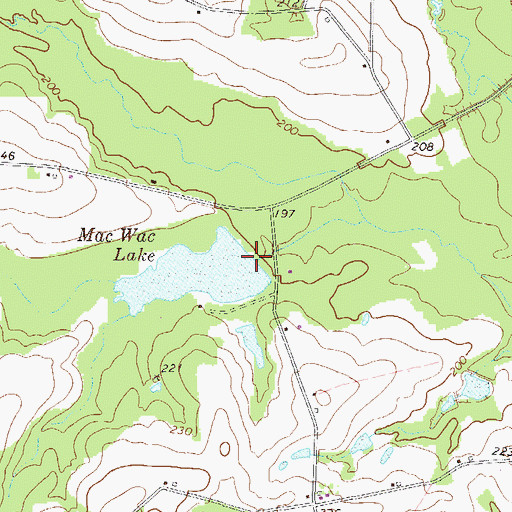 Topographic Map of Anderson Lake Dam, GA