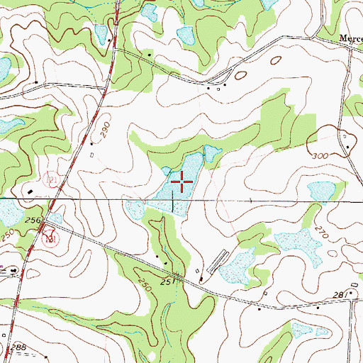 Topographic Map of Donaldson Lake, GA
