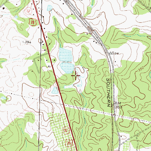 Topographic Map of Wilton Tripp Dam, GA