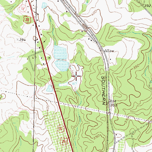 Topographic Map of Milton Tripp Lake, GA