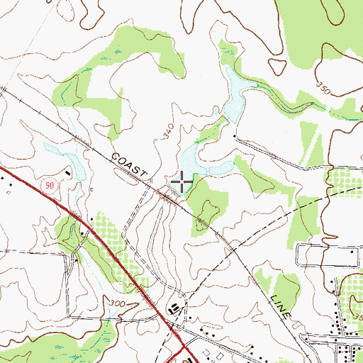 Topographic Map of Ford Dam, GA