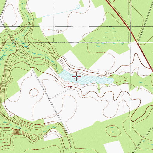 Topographic Map of Stokes Lake, GA