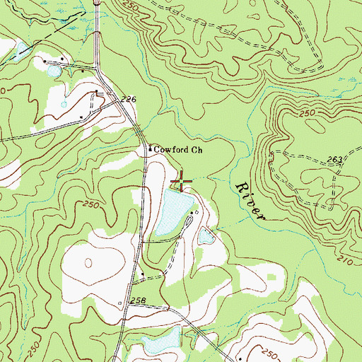 Topographic Map of Mixon Lake Dam, GA
