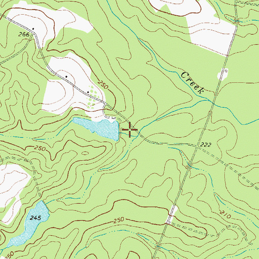 Topographic Map of Beasley Lake Dam, GA