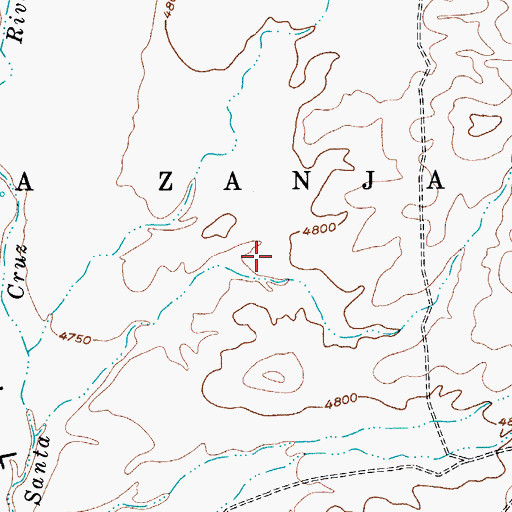 Topographic Map of San Rafael de la Zanja, AZ