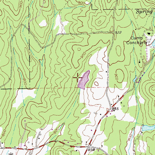 Topographic Map of Horton Dam, GA