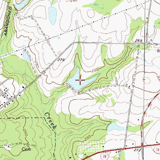 Topographic Map of Weeks Lake, GA