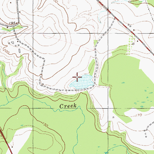 Topographic Map of Newton Lake Dam, GA