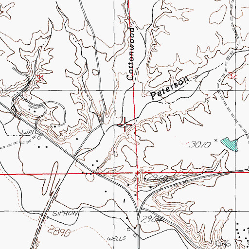 Topographic Map of Cottonwood Wash, AZ
