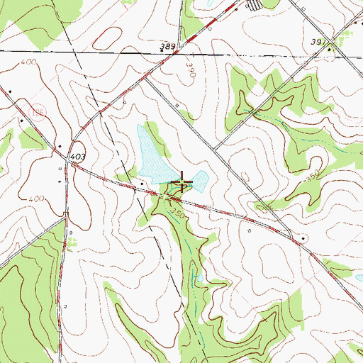 Topographic Map of Whittle Lake Dam, GA