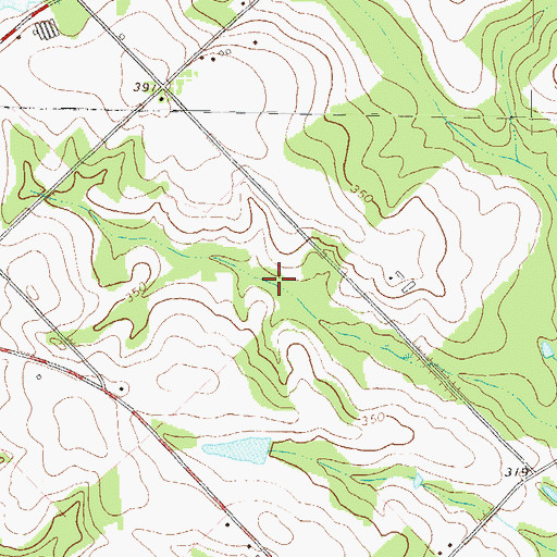 Topographic Map of Bryan Lake, GA