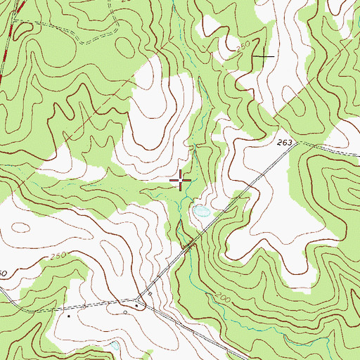 Topographic Map of Swinson Lake Dam, GA