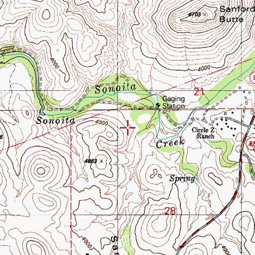 Topographic Map of Sand Canyon, AZ
