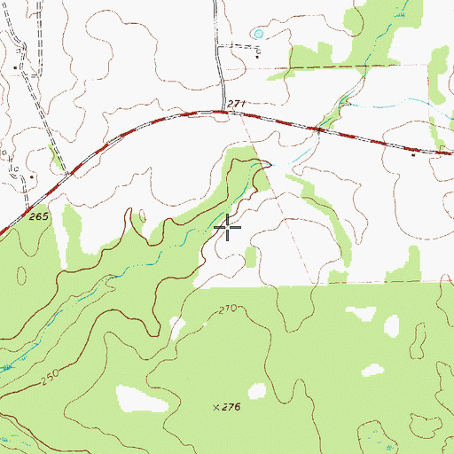 Topographic Map of Mossy Dell Dam, GA