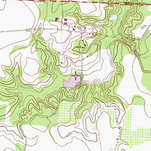 Topographic Map of Forbes Lake, GA
