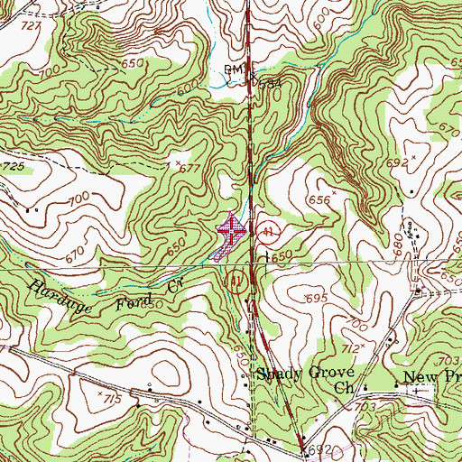 Topographic Map of Melton Lake, GA