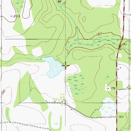 Topographic Map of Carter Lake Dam, GA