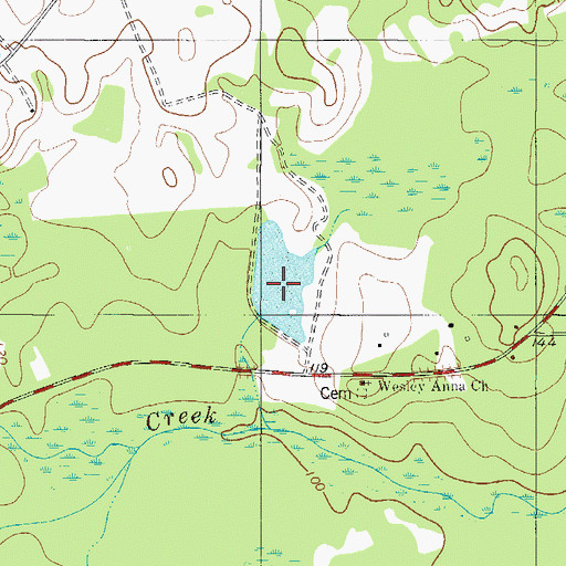 Topographic Map of Lariscy Lake, GA