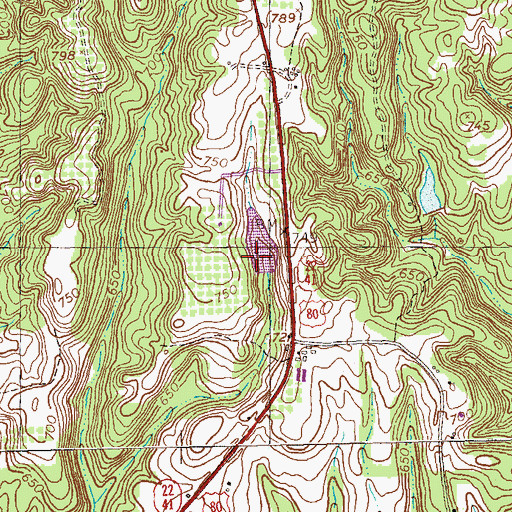 Topographic Map of Jorden Dam, GA