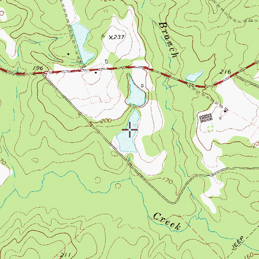 Topographic Map of Mceachin Lake Dam, GA