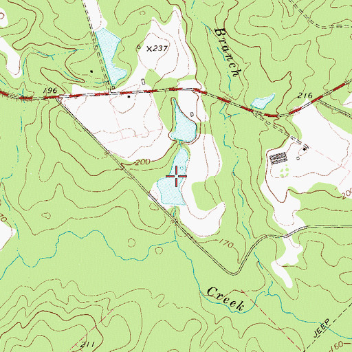 Topographic Map of Mceachin Lake, GA