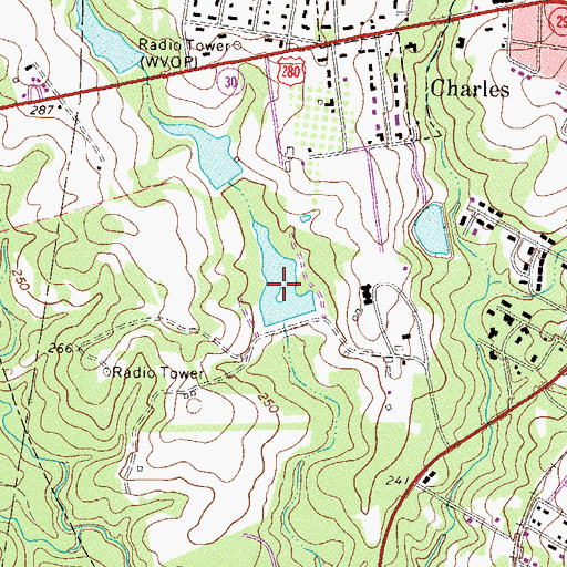 Topographic Map of Achenbach Lake, GA