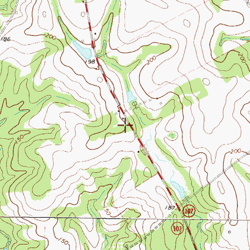 Topographic Map of Upper Cato Lake Dam, GA