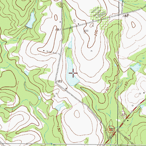Topographic Map of Clark Lake, GA