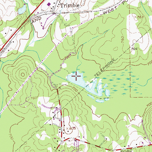 Topographic Map of Yellow Jacket Creek Structure Number 15 Lake, GA