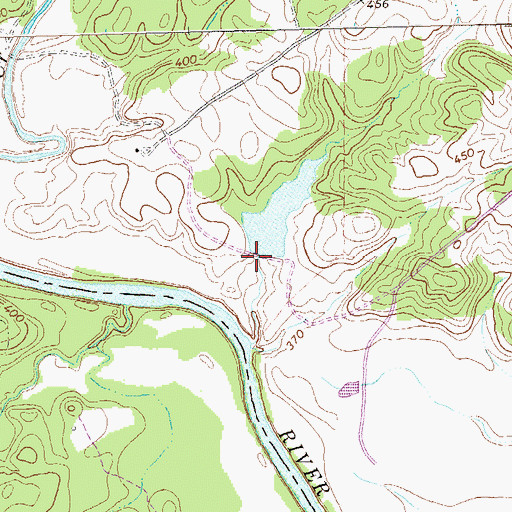 Topographic Map of Green Lake Dam, GA