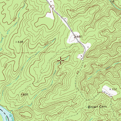 Topographic Map of Daniel Lake, GA
